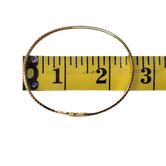 18K Gold Plated Textured Snake Bangle Bracelet Stainless Steel Adjustable NWOT - Picture 8 of 11